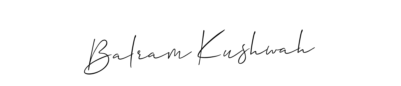 Balram Kushwah stylish signature style. Best Handwritten Sign (Allison_Script) for my name. Handwritten Signature Collection Ideas for my name Balram Kushwah. Balram Kushwah signature style 2 images and pictures png