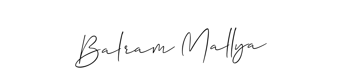 You should practise on your own different ways (Allison_Script) to write your name (Balram Mallya) in signature. don't let someone else do it for you. Balram Mallya signature style 2 images and pictures png
