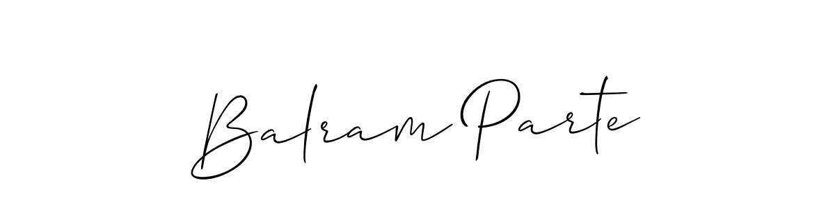 Create a beautiful signature design for name Balram Parte. With this signature (Allison_Script) fonts, you can make a handwritten signature for free. Balram Parte signature style 2 images and pictures png
