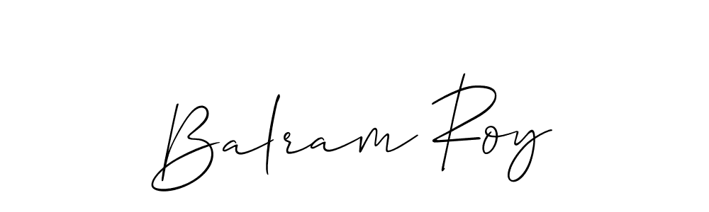 Create a beautiful signature design for name Balram Roy. With this signature (Allison_Script) fonts, you can make a handwritten signature for free. Balram Roy signature style 2 images and pictures png