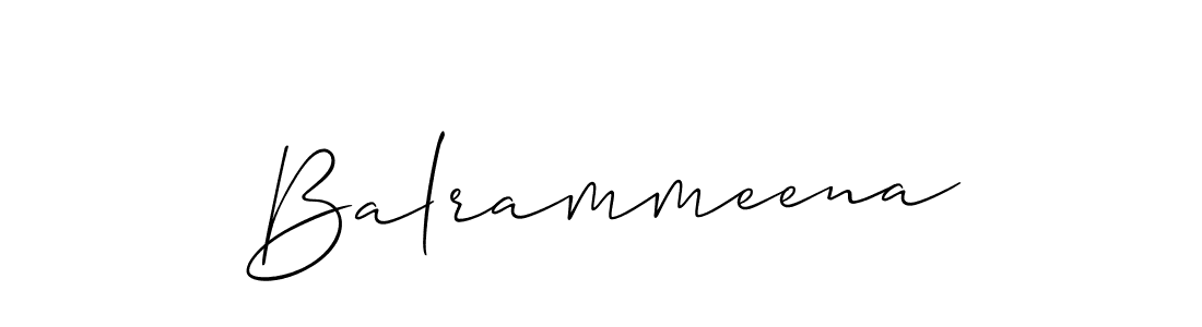 The best way (Allison_Script) to make a short signature is to pick only two or three words in your name. The name Balrammeena include a total of six letters. For converting this name. Balrammeena signature style 2 images and pictures png