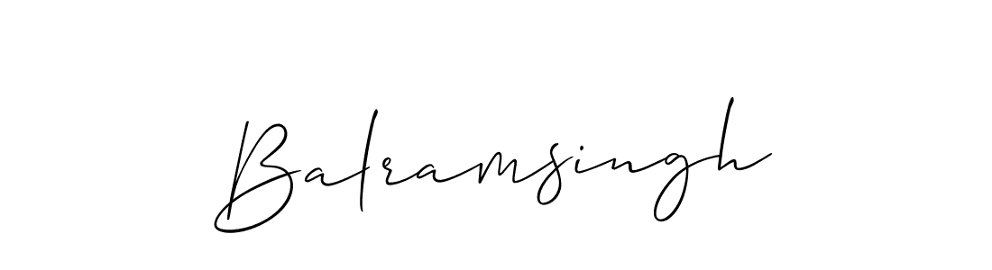 Create a beautiful signature design for name Balramsingh. With this signature (Allison_Script) fonts, you can make a handwritten signature for free. Balramsingh signature style 2 images and pictures png