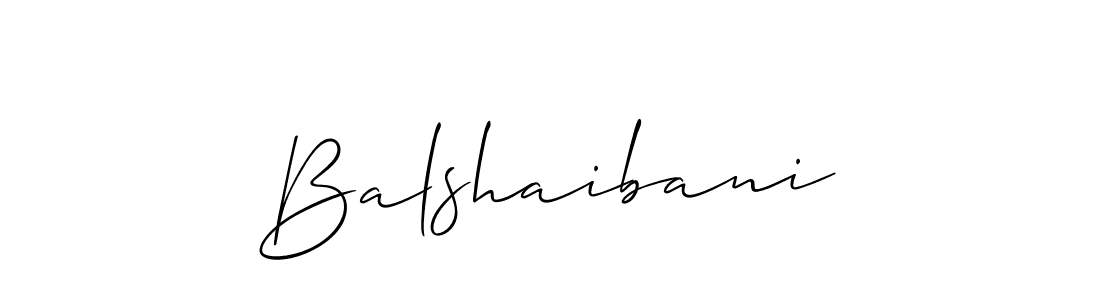 if you are searching for the best signature style for your name Balshaibani. so please give up your signature search. here we have designed multiple signature styles  using Allison_Script. Balshaibani signature style 2 images and pictures png