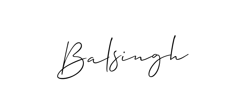 Make a beautiful signature design for name Balsingh. With this signature (Allison_Script) style, you can create a handwritten signature for free. Balsingh signature style 2 images and pictures png