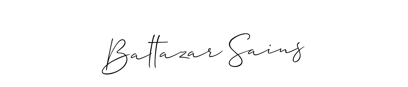 if you are searching for the best signature style for your name Baltazar Sains. so please give up your signature search. here we have designed multiple signature styles  using Allison_Script. Baltazar Sains signature style 2 images and pictures png
