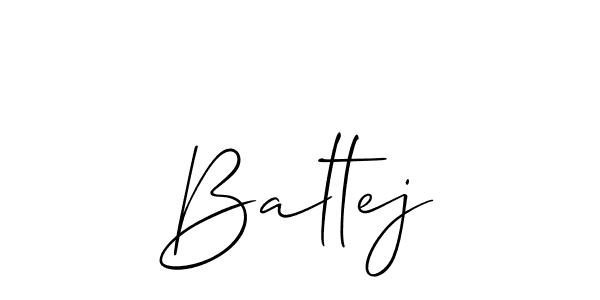 The best way (Allison_Script) to make a short signature is to pick only two or three words in your name. The name Baltej include a total of six letters. For converting this name. Baltej signature style 2 images and pictures png