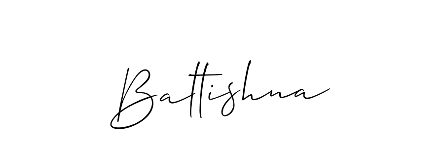 Use a signature maker to create a handwritten signature online. With this signature software, you can design (Allison_Script) your own signature for name Baltishna. Baltishna signature style 2 images and pictures png