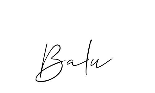 Allison_Script is a professional signature style that is perfect for those who want to add a touch of class to their signature. It is also a great choice for those who want to make their signature more unique. Get Balu  name to fancy signature for free. Balu  signature style 2 images and pictures png