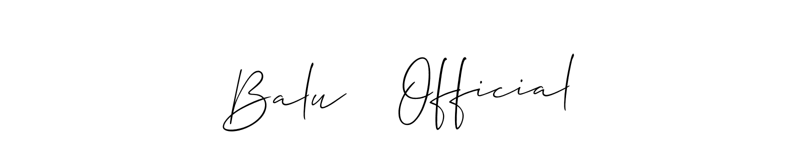 How to make Balu    Official name signature. Use Allison_Script style for creating short signs online. This is the latest handwritten sign. Balu    Official signature style 2 images and pictures png