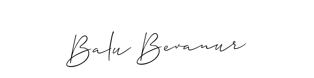 Allison_Script is a professional signature style that is perfect for those who want to add a touch of class to their signature. It is also a great choice for those who want to make their signature more unique. Get Balu Bevanur name to fancy signature for free. Balu Bevanur signature style 2 images and pictures png