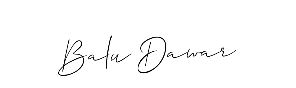 How to make Balu Dawar signature? Allison_Script is a professional autograph style. Create handwritten signature for Balu Dawar name. Balu Dawar signature style 2 images and pictures png