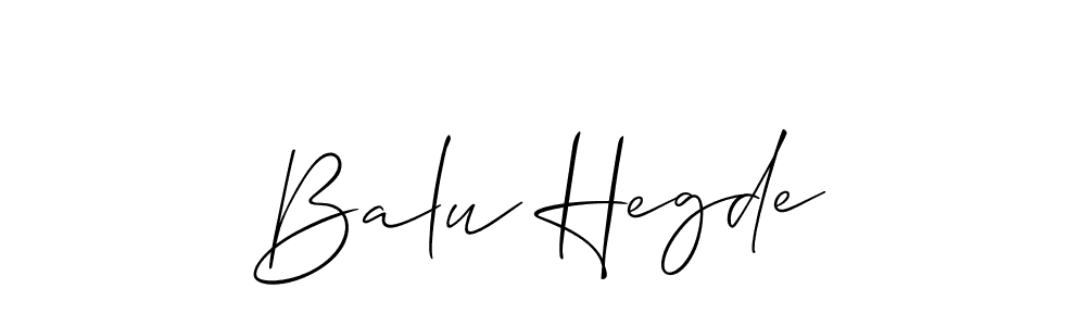 Use a signature maker to create a handwritten signature online. With this signature software, you can design (Allison_Script) your own signature for name Balu Hegde. Balu Hegde signature style 2 images and pictures png