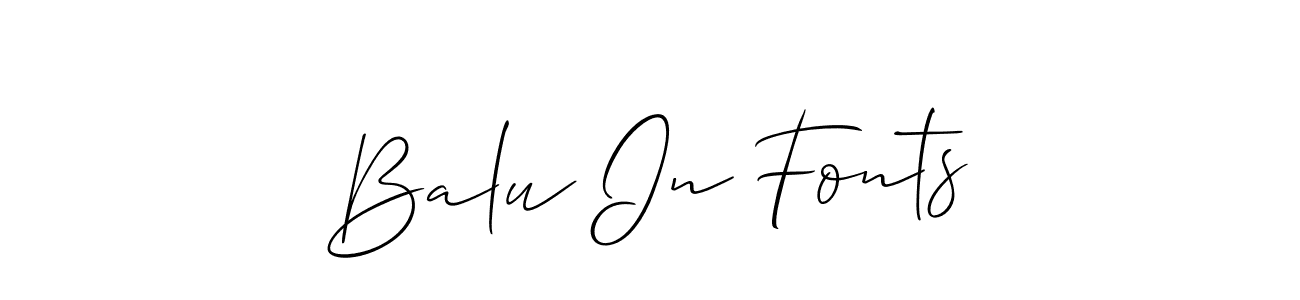 Also we have Balu In Fonts name is the best signature style. Create professional handwritten signature collection using Allison_Script autograph style. Balu In Fonts signature style 2 images and pictures png