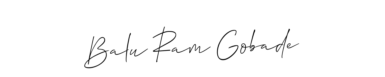 How to make Balu Ram Gobade signature? Allison_Script is a professional autograph style. Create handwritten signature for Balu Ram Gobade name. Balu Ram Gobade signature style 2 images and pictures png