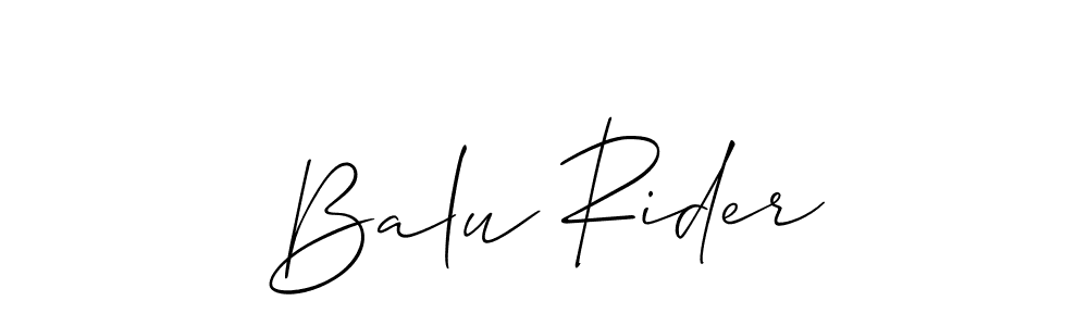 Make a beautiful signature design for name Balu Rider. Use this online signature maker to create a handwritten signature for free. Balu Rider signature style 2 images and pictures png