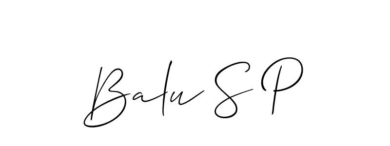 This is the best signature style for the Balu S P name. Also you like these signature font (Allison_Script). Mix name signature. Balu S P signature style 2 images and pictures png