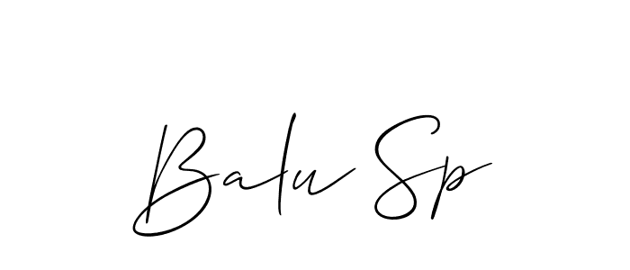 You should practise on your own different ways (Allison_Script) to write your name (Balu Sp) in signature. don't let someone else do it for you. Balu Sp signature style 2 images and pictures png