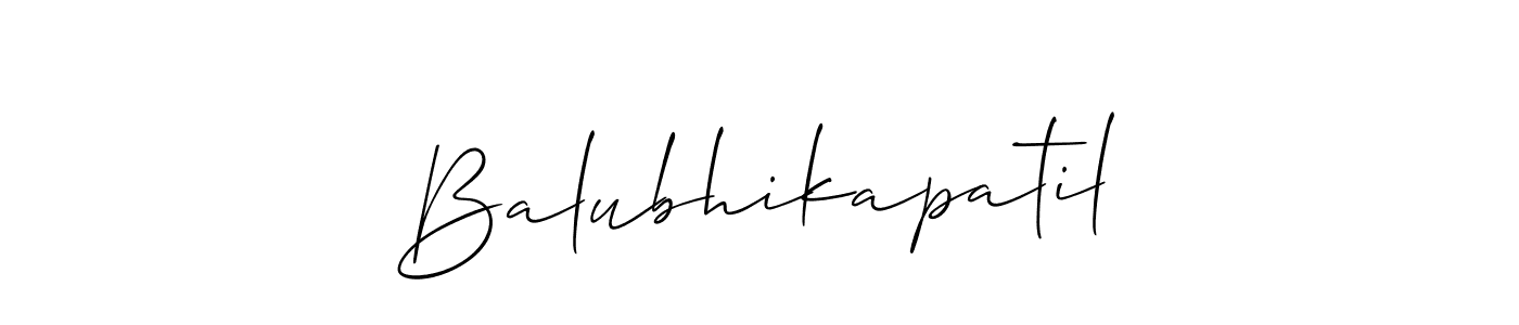 Create a beautiful signature design for name Balubhikapatil. With this signature (Allison_Script) fonts, you can make a handwritten signature for free. Balubhikapatil signature style 2 images and pictures png