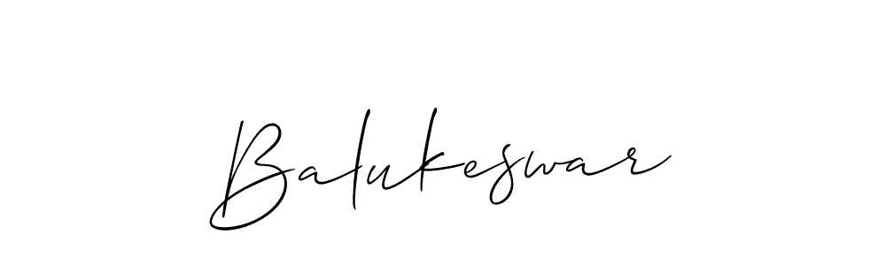 Design your own signature with our free online signature maker. With this signature software, you can create a handwritten (Allison_Script) signature for name Balukeswar. Balukeswar signature style 2 images and pictures png