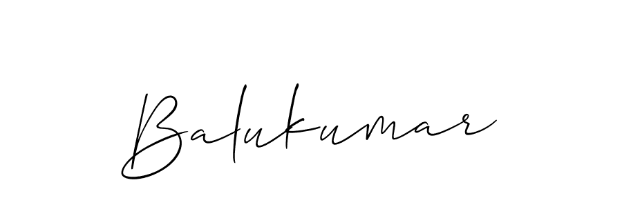 It looks lik you need a new signature style for name Balukumar. Design unique handwritten (Allison_Script) signature with our free signature maker in just a few clicks. Balukumar signature style 2 images and pictures png
