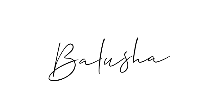It looks lik you need a new signature style for name Balusha. Design unique handwritten (Allison_Script) signature with our free signature maker in just a few clicks. Balusha signature style 2 images and pictures png