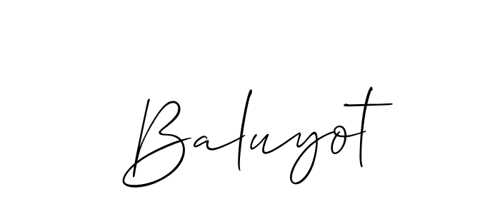 Baluyot stylish signature style. Best Handwritten Sign (Allison_Script) for my name. Handwritten Signature Collection Ideas for my name Baluyot. Baluyot signature style 2 images and pictures png