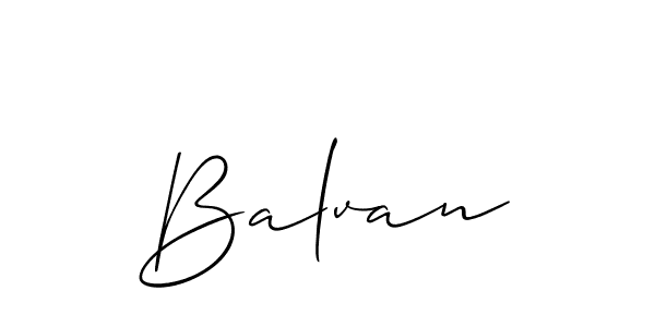 Create a beautiful signature design for name Balvan. With this signature (Allison_Script) fonts, you can make a handwritten signature for free. Balvan signature style 2 images and pictures png