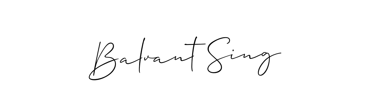 Design your own signature with our free online signature maker. With this signature software, you can create a handwritten (Allison_Script) signature for name Balvant Sing. Balvant Sing signature style 2 images and pictures png