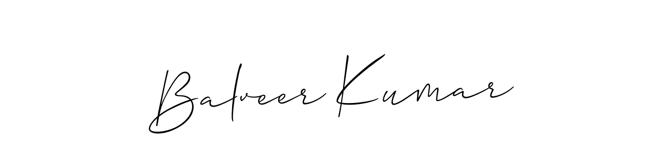 How to make Balveer Kumar name signature. Use Allison_Script style for creating short signs online. This is the latest handwritten sign. Balveer Kumar signature style 2 images and pictures png