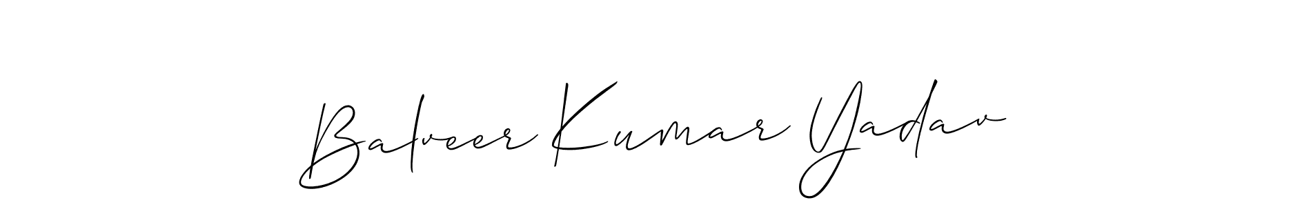 Make a beautiful signature design for name Balveer Kumar Yadav. With this signature (Allison_Script) style, you can create a handwritten signature for free. Balveer Kumar Yadav signature style 2 images and pictures png