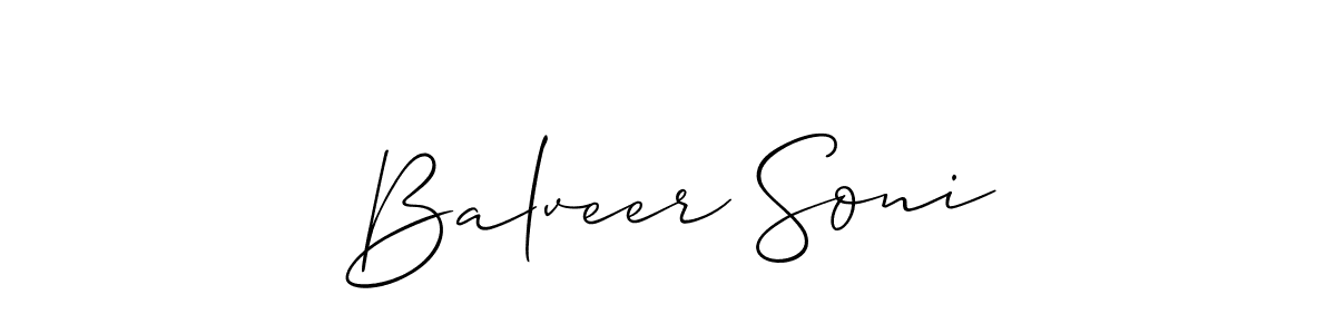 Also we have Balveer Soni name is the best signature style. Create professional handwritten signature collection using Allison_Script autograph style. Balveer Soni signature style 2 images and pictures png