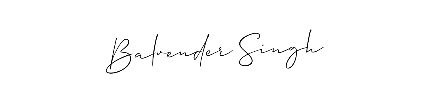 Design your own signature with our free online signature maker. With this signature software, you can create a handwritten (Allison_Script) signature for name Balvender Singh. Balvender Singh signature style 2 images and pictures png