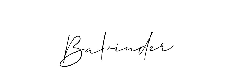 Use a signature maker to create a handwritten signature online. With this signature software, you can design (Allison_Script) your own signature for name Balvinder. Balvinder signature style 2 images and pictures png