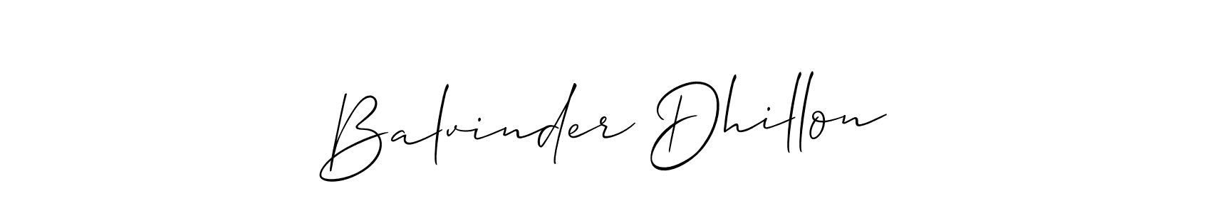You should practise on your own different ways (Allison_Script) to write your name (Balvinder Dhillon) in signature. don't let someone else do it for you. Balvinder Dhillon signature style 2 images and pictures png