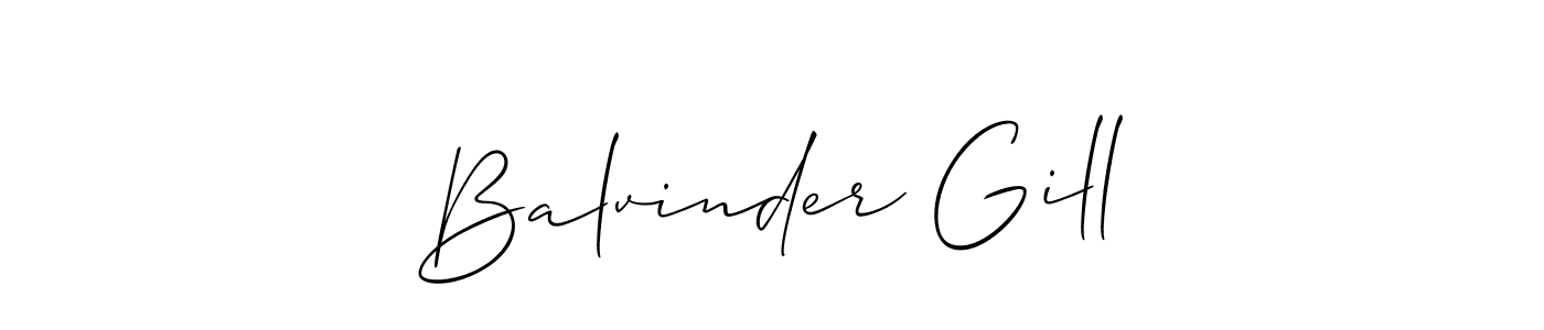 Allison_Script is a professional signature style that is perfect for those who want to add a touch of class to their signature. It is also a great choice for those who want to make their signature more unique. Get Balvinder Gill name to fancy signature for free. Balvinder Gill signature style 2 images and pictures png