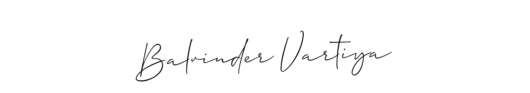 Also You can easily find your signature by using the search form. We will create Balvinder Vartiya name handwritten signature images for you free of cost using Allison_Script sign style. Balvinder Vartiya signature style 2 images and pictures png