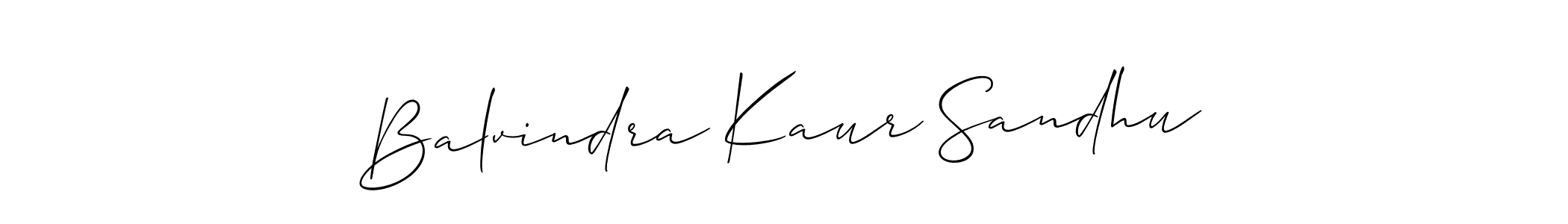 Also we have Balvindra Kaur Sandhu name is the best signature style. Create professional handwritten signature collection using Allison_Script autograph style. Balvindra Kaur Sandhu signature style 2 images and pictures png