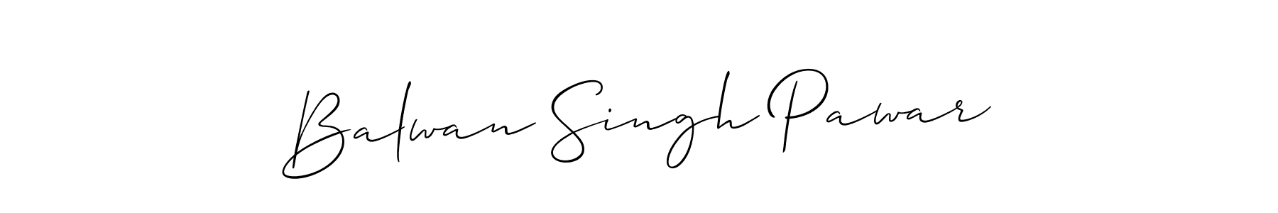 How to make Balwan Singh Pawar name signature. Use Allison_Script style for creating short signs online. This is the latest handwritten sign. Balwan Singh Pawar signature style 2 images and pictures png