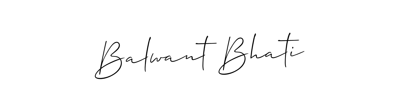 How to Draw Balwant Bhati signature style? Allison_Script is a latest design signature styles for name Balwant Bhati. Balwant Bhati signature style 2 images and pictures png