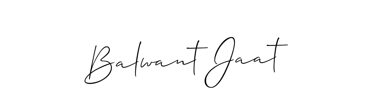 Use a signature maker to create a handwritten signature online. With this signature software, you can design (Allison_Script) your own signature for name Balwant Jaat. Balwant Jaat signature style 2 images and pictures png