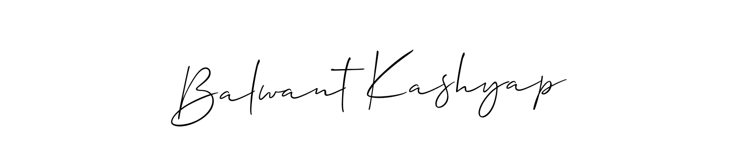 Make a short Balwant Kashyap signature style. Manage your documents anywhere anytime using Allison_Script. Create and add eSignatures, submit forms, share and send files easily. Balwant Kashyap signature style 2 images and pictures png