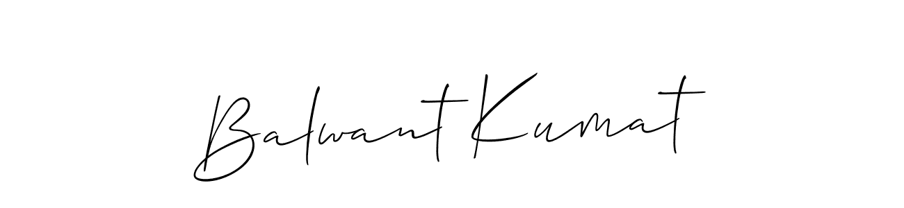 Design your own signature with our free online signature maker. With this signature software, you can create a handwritten (Allison_Script) signature for name Balwant Kumat. Balwant Kumat signature style 2 images and pictures png