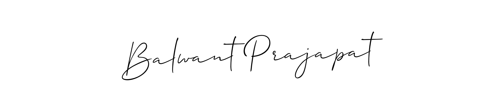 Make a beautiful signature design for name Balwant Prajapat. With this signature (Allison_Script) style, you can create a handwritten signature for free. Balwant Prajapat signature style 2 images and pictures png