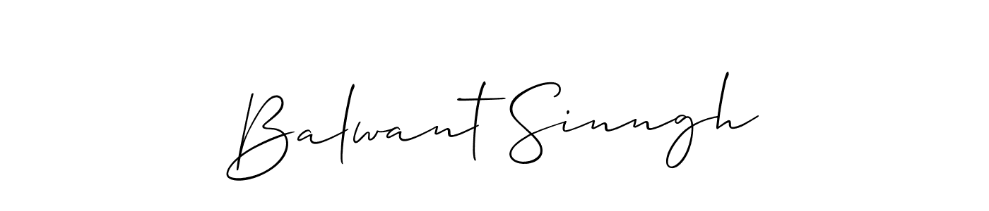 Make a beautiful signature design for name Balwant Sinngh. With this signature (Allison_Script) style, you can create a handwritten signature for free. Balwant Sinngh signature style 2 images and pictures png