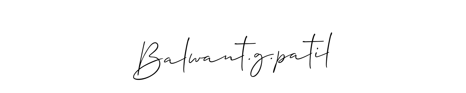 How to make Balwant.g.patil signature? Allison_Script is a professional autograph style. Create handwritten signature for Balwant.g.patil name. Balwant.g.patil signature style 2 images and pictures png