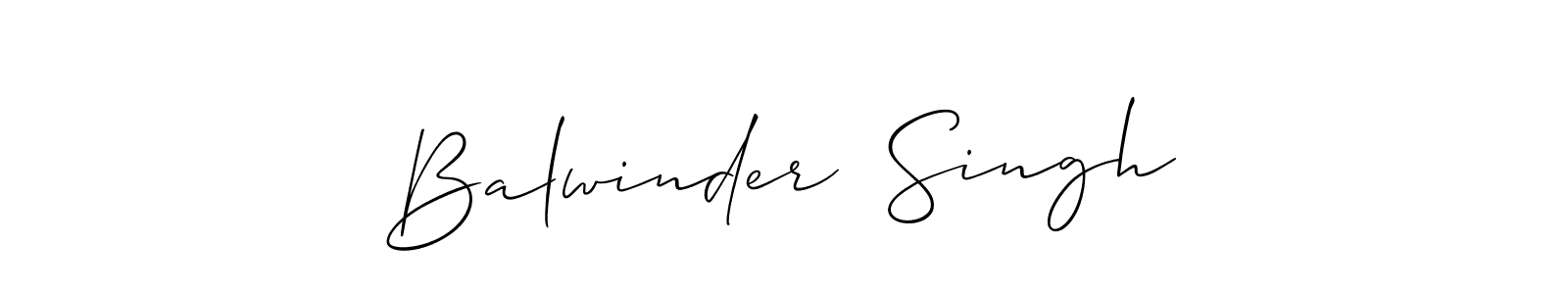 Create a beautiful signature design for name Balwinder  Singh. With this signature (Allison_Script) fonts, you can make a handwritten signature for free. Balwinder  Singh signature style 2 images and pictures png