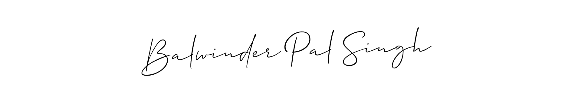 Create a beautiful signature design for name Balwinder Pal Singh. With this signature (Allison_Script) fonts, you can make a handwritten signature for free. Balwinder Pal Singh signature style 2 images and pictures png