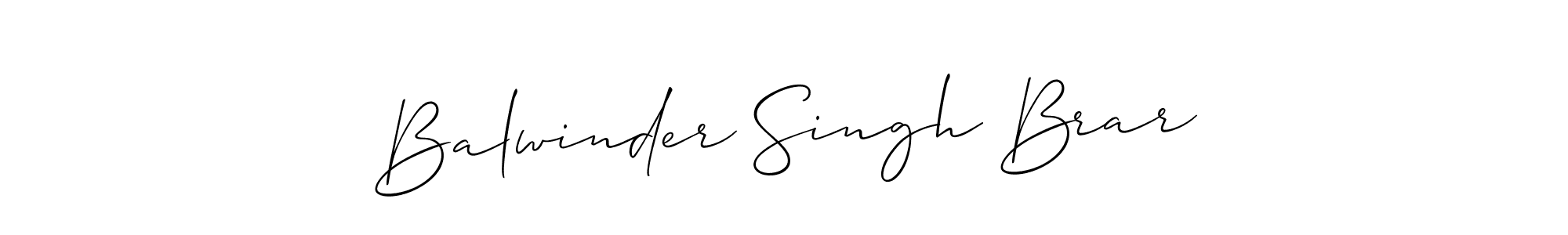 Allison_Script is a professional signature style that is perfect for those who want to add a touch of class to their signature. It is also a great choice for those who want to make their signature more unique. Get Balwinder Singh Brar name to fancy signature for free. Balwinder Singh Brar signature style 2 images and pictures png
