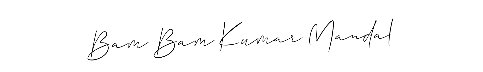 Make a beautiful signature design for name Bam Bam Kumar Mandal. With this signature (Allison_Script) style, you can create a handwritten signature for free. Bam Bam Kumar Mandal signature style 2 images and pictures png