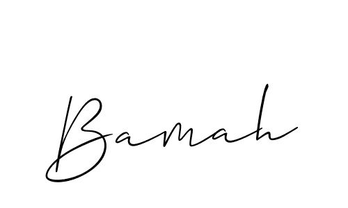 Design your own signature with our free online signature maker. With this signature software, you can create a handwritten (Allison_Script) signature for name Bamah. Bamah signature style 2 images and pictures png